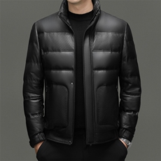 BG-F6692冬季男士海宁真皮羽绒服绵羊皮夹克立领羽绒内胆百搭外套，男装夹克，电商B360A（原721A）