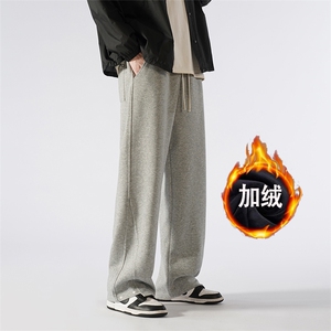 重磅420克 华棉复合奥利绒 加绒加厚直筒休闲运动卫裤K825特P49图片