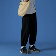 2024夏季冰丝裤男潮流运动裤薄款休闲九分裤宽松男裤DK05P30，男装休闲裤，电商A086