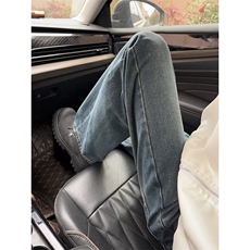 B221美式ins高街暗黑重工艺宽松直筒牛仔裤LK24425-特P45控78，男装牛仔裤，电商B221