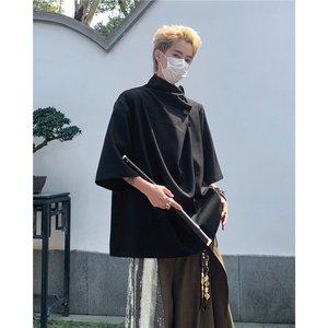 小众设计纽扣衬衫新中式高级感不规则衬衫A061-EC50268-P45图片