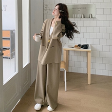 新品2026套装两件套买家秀小西装+阔腿裤2C116-2511-P165-K248，女装套装/套裙，2C116