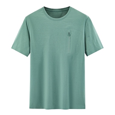 夏季无痕冰丝时尚都市男士休闲百搭T恤，男装T恤，宏恒