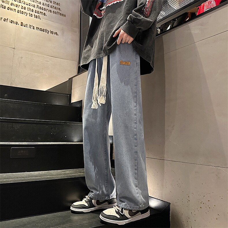 2023四季款港风水洗做旧贴标男士牛仔裤男XZ914-6-G14-P38控价58,男装牛仔裤,星座914-6