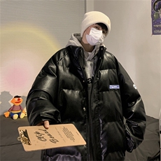 主推差价足纯色皮面包服PU皮棉衣加厚保暖外套XZ1213-MY16-P110，男装棉衣，星座1213