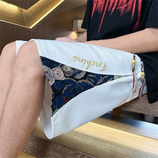 DSA028-SGDK03港风大码风潮流透气潮牌五分裤刺绣短裤特P28，男装牛仔裤，电商A028