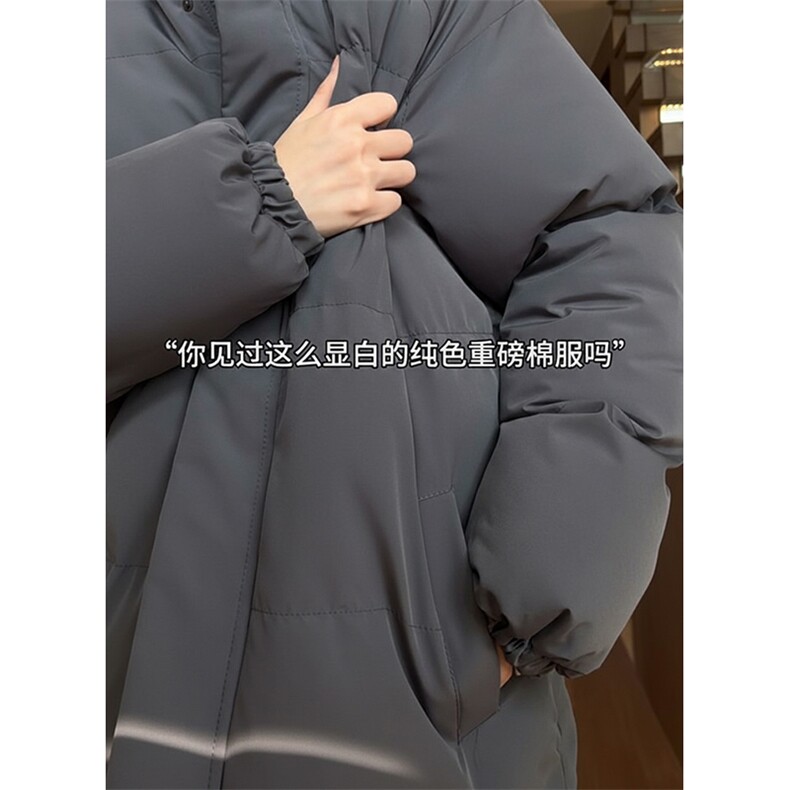 现货高品质美式高街冬季重磅三防加厚羽绒棉衣厚外套面包棉服图片