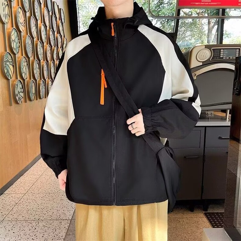 W302-P68连帽卫衣男士春秋季潮牌渐变开衫外套拉链ins潮流宽松，男装T恤，电商B323A