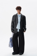 8XL-M特大码皮衣男中性风休闲西装皮衣外套加大码PY852P110控138，男装西服套装，电商D206-1