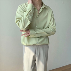 高级坠感衬衫男长袖夏季薄款宽松慵懒风韩版潮百搭衬衣W954-P25，男装衬衫，星座512-2