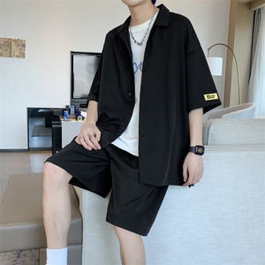 冰丝运动套装男士夏季薄款布标夏装速干休闲运动服TZ006-特批60图片