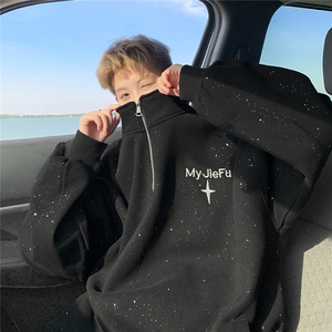 大  满天星大码重磅高品质刺绣半拉链立领卫衣JF41-特P63控88图片