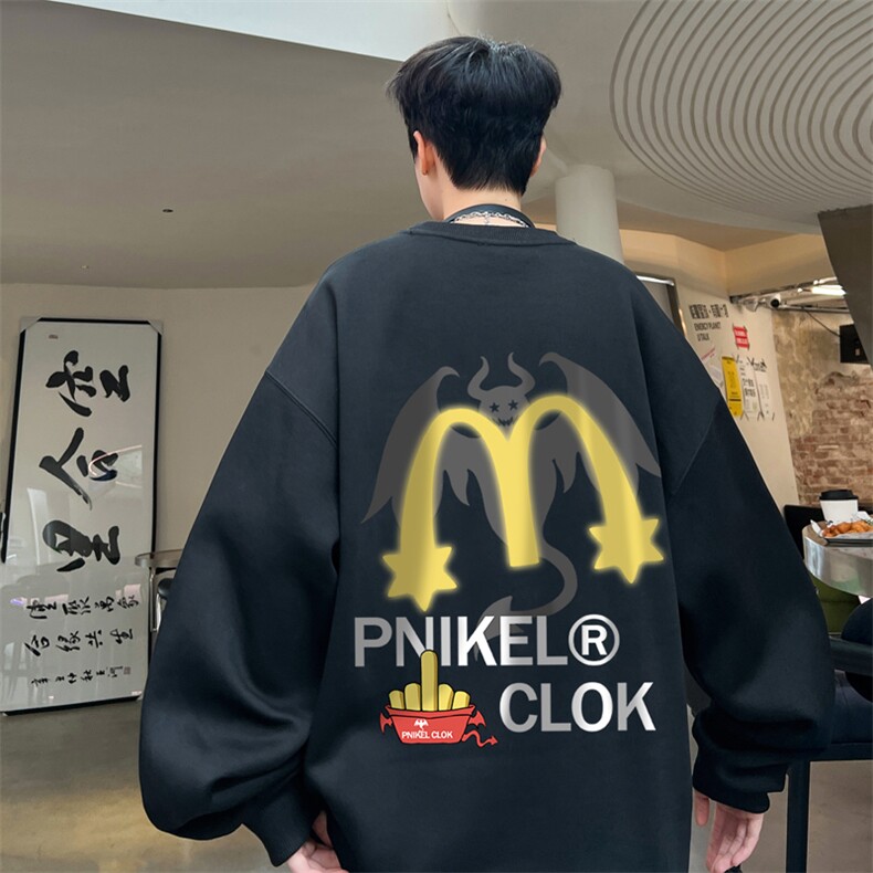 ！圆领卫衣港风长袖T恤男外套男WY169-P28,男装卫衣,电商B367