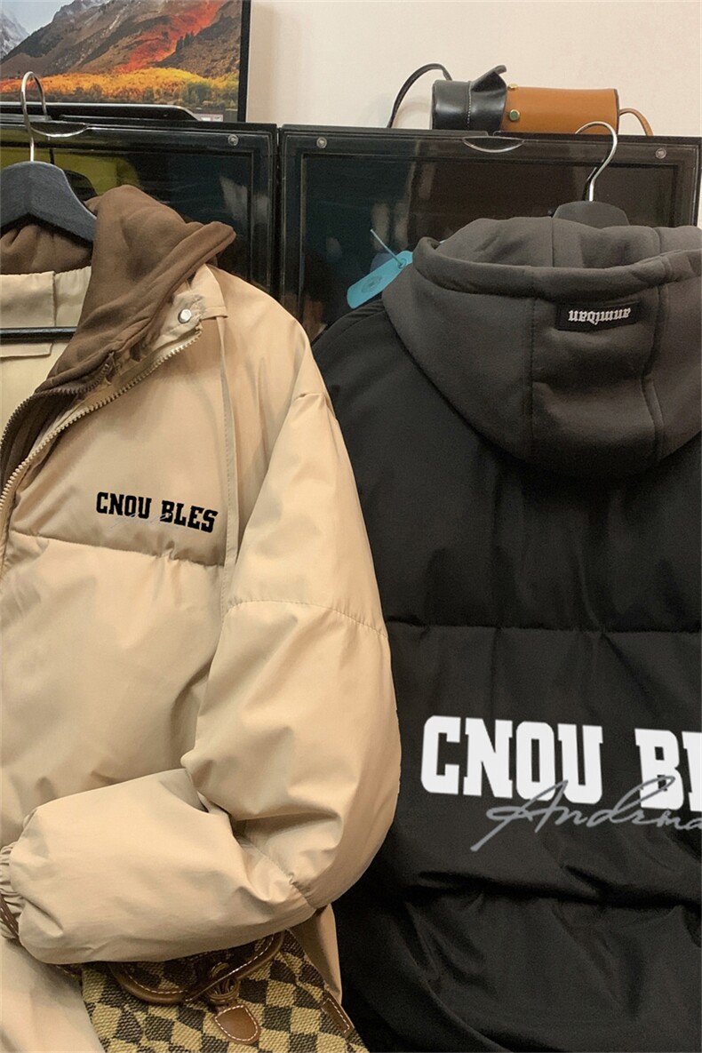 1506/MY106/P78宽松面包服加厚连帽假两件棉衣外套情侣棉服男4,男装棉衣,星座1506