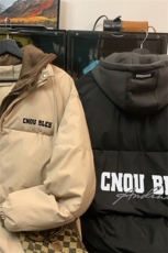 1506/MY106/P78宽松面包服加厚连帽假两件棉衣外套情侣棉服男4，男装棉衣，星座1506
