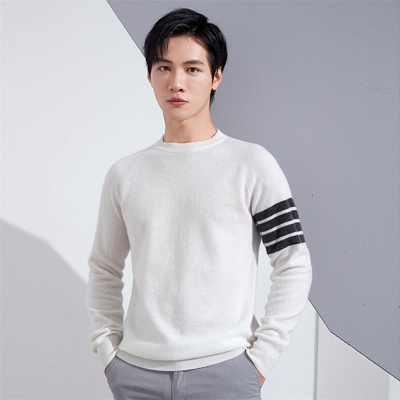 2024新款春秋新款时尚经典百搭羊毛衫套头，男装羊毛衫，牧绒家园高端店