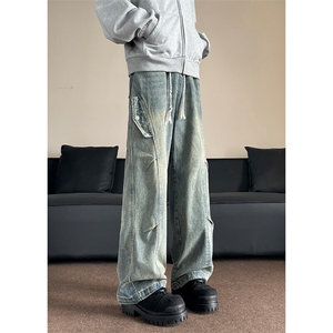 2025 春季新款 内景大码美式伞兵牛仔裤M-5X GK24840-P60图片