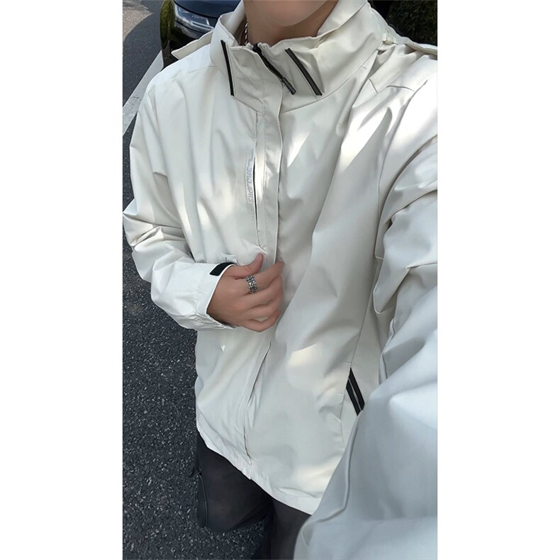 2025秋季新款冲锋衣男女同款潮流防水户外连帽外套夹克JK6266-P30,男装夹克,星座1402-3
