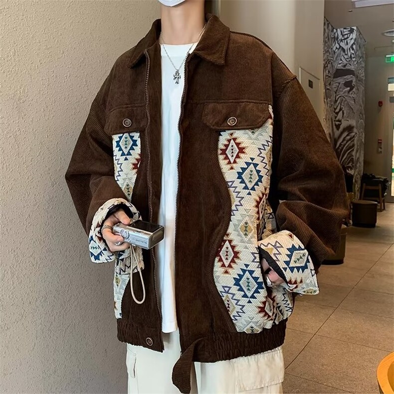 美式刺绣飞行员夹克棒球服男春秋季港风潮牌宽松百搭情侣外套,男装夹克,星座716-2