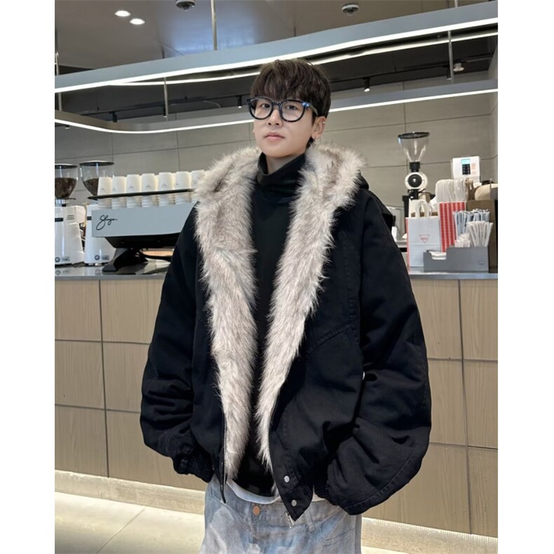 美式帆布座山雕冬季短款棉服男夹克保暖棉袄情侣外套MF292-P120,男装夹克,星座412-3