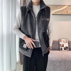 2024冬季加厚羊羔毛立领棉马甲背心外套男M501-p115控165，男装背心/马甲，电商D303