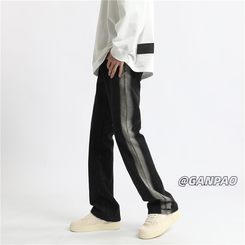 春夏薄款美式高街牛仔裤A061-1-YJ6872-P55控78,男装牛仔裤,电商A061-1