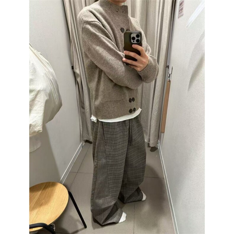 预售款~已下单复古老钱双排扣设计感针织开衫毛衣MY2578批68,男装针织衫/毛衣,星座1411A-6