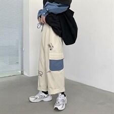 工装裤男秋季潮流休闲裤潮牌ins港风直筒宽松长裤百搭阔腿715-p30，男装休闲裤，星座1008-2