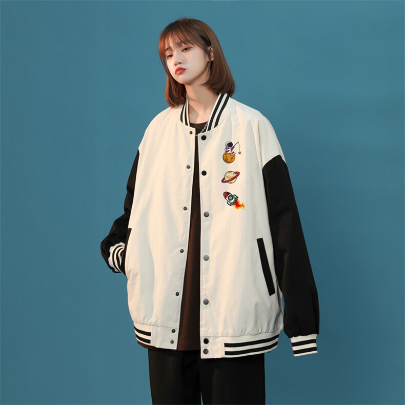 中性风 春秋季情侣棒球服男女休闲夹克女时尚外套男BQF277-P50图片