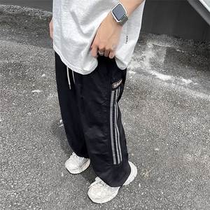 2024夏季休闲裤男士韩版潮流高街帅百搭拼色新款ins长裤K5391-P37图片