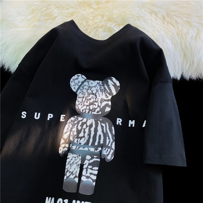 T恤2026夏季新款潮流圆领男港风时尚印花短袖B299-X5368-P35控49，男装T恤，电商A061-1