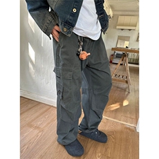 美式潮流休闲水洗做旧多口袋工装裤宽松大码直筒阔腿休闲长裤，男装休闲裤，星座506A