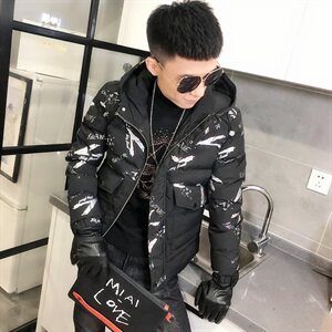 1冬季印花棉服社会精神小伙加厚帅气棉衣保暖外套C301B-MF06
