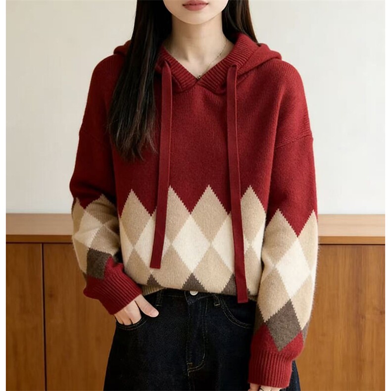 毛衣女冬季加厚外穿内搭套头圆领短款小个子时尚针织衫打底衫上衣，女装针织衫/毛衣，暖姿羊绒