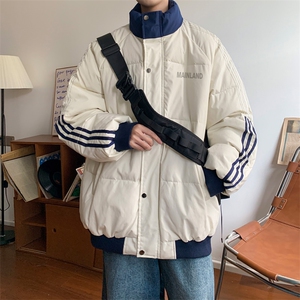 ！2024冬季新款男士撞色立领棉衣加厚保暖棉服外套MY211特P80图片