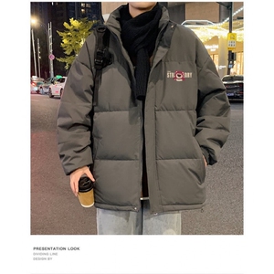 新款棉衣男冬季防水棉袄外套青少年宽松立领潮牌面包服图片
