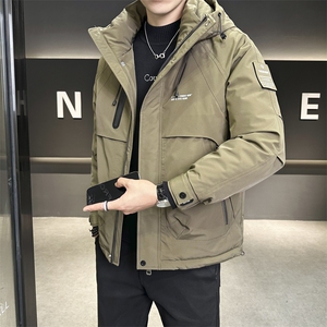 冬季新款羽绒服男装加厚高端美式工装轻薄冲锋衣外套图片
