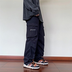 新款美式高街工装裤男日系ins潮牌直筒宽松阔腿裤K5047-P42，男装休闲裤，星座512-2