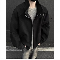 网络图现货美式高街毛呢大衣设计感休闲夹克RJK504-P75，男装毛呢大衣，星座1005-4