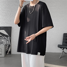 8XL-M高品质！！特大码冰丝速干T恤男透气短袖上衣纯色DX314P25，男装T恤，电商D206-1