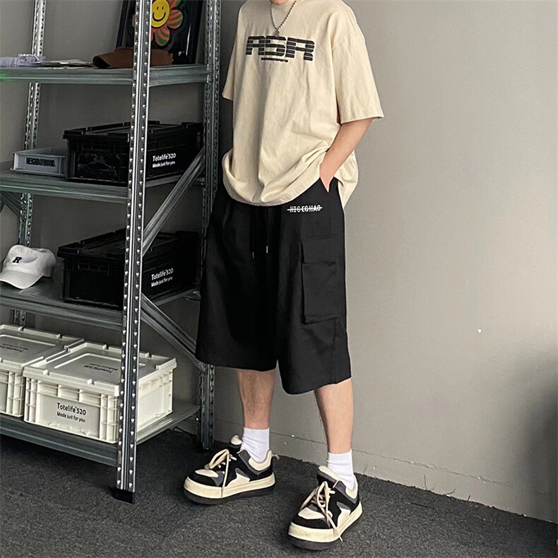 【现货主推款】夏季工装七分裤男短裤阔腿裤休闲裤DK108-P45控58图片