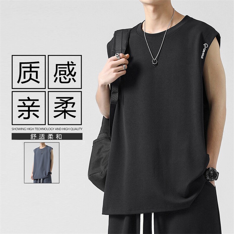 夏装质感亲柔坎肩冰氧篮球上衣装运动冰丝背心 TT388-特批34图片