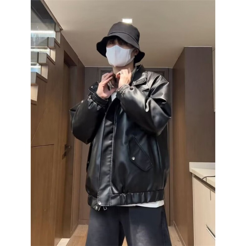 2026美式复古皮衣潮流痞帅炸街机车皮情侣夹克外套Y1025-P80网图,男装夹克,电商B245