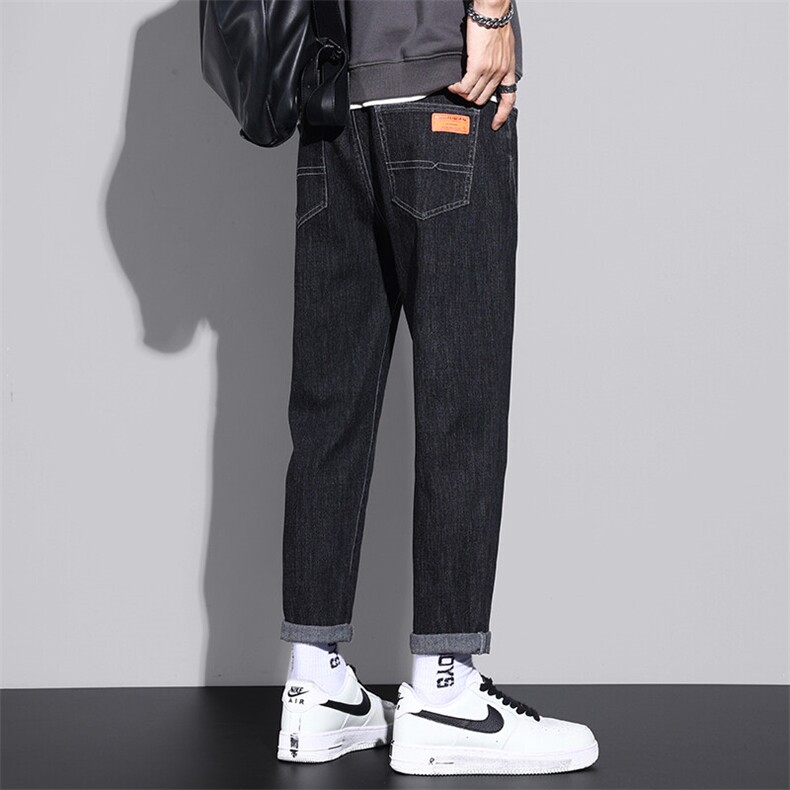2026春夏季新款潮牌休闲裤男弹力长裤修身直筒牛仔裤男Z6621-P45图片