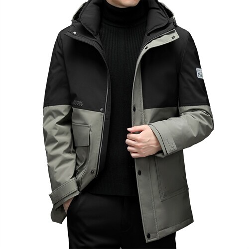 新款2023冬羽绒服男装保暖灰鸭绒外套中年爸爸装YYYR219999-P305，男装羽绒服，电商B212（原钱塘6029）