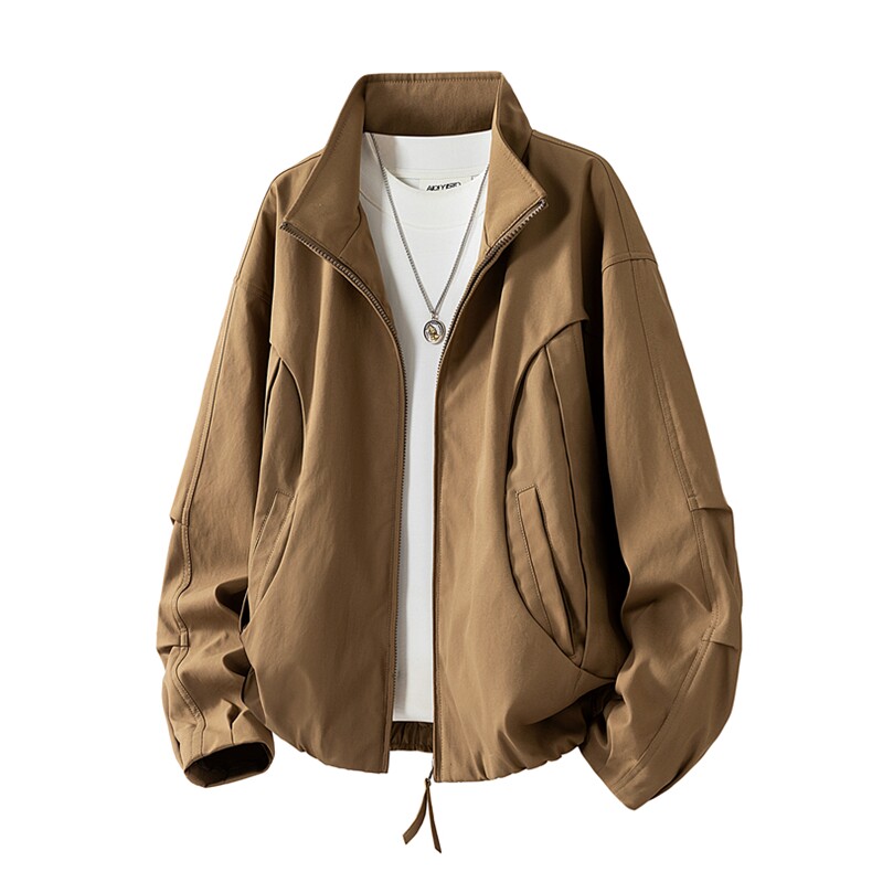 现货美式蝙蝠袖立领夹克外套男2026新款短款外套JK02636-P75,男装夹克,星座308B-2