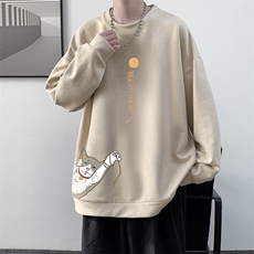 麂皮绒卫衣男大码重磅长袖t恤男JW81013-P35，男装卫衣，电商A040
