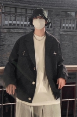 美式港风夹克男潮牌夹克男女情侣大码M-5XL外套男JK8748P95控128，男装夹克，星座227-7