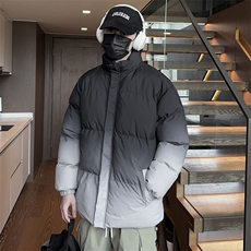 冬季男士新款加厚宽松立领渐变棉衣上衣外套青年棉服8890-特P55，男装棉衣，星座1403A