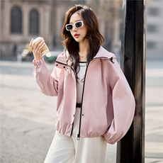 2026春季新款时尚韩版休闲百搭减龄冲锋衣女外套，女装短外套，欧米莱